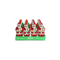 Madelaine Foiled 6-Ounce Solid Milk Chocolate Santas: 12-Piece Display - Candy Warehouse