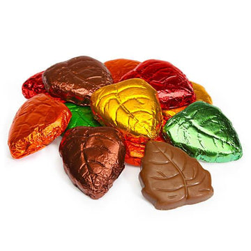 Madelaine Foiled Milk Chocolate Autumn Leaves Candy: 5LB Bag - Candy Warehouse