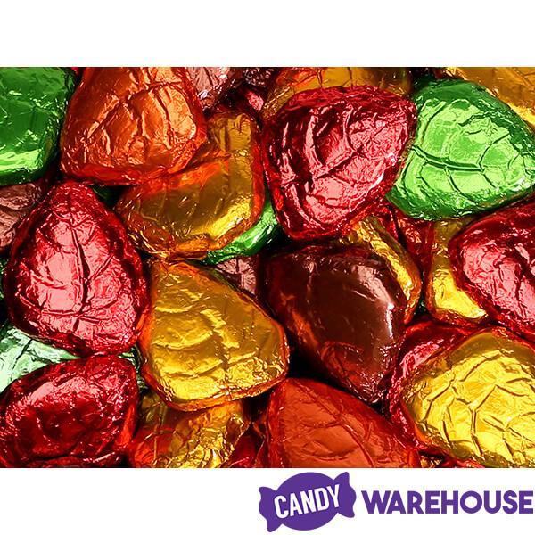 Madelaine Foiled Milk Chocolate Autumn Leaves Candy: 5LB Bag - Candy Warehouse