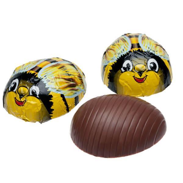 Madelaine Foiled Milk Chocolate Bumble Bees: 40-Piece Tub - Candy Warehouse