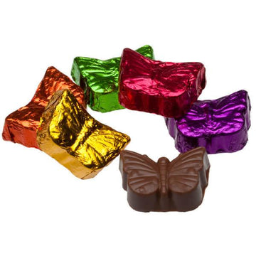 Madelaine Foiled Milk Chocolate Butterfly Candy: 35-Piece Tub - Candy Warehouse