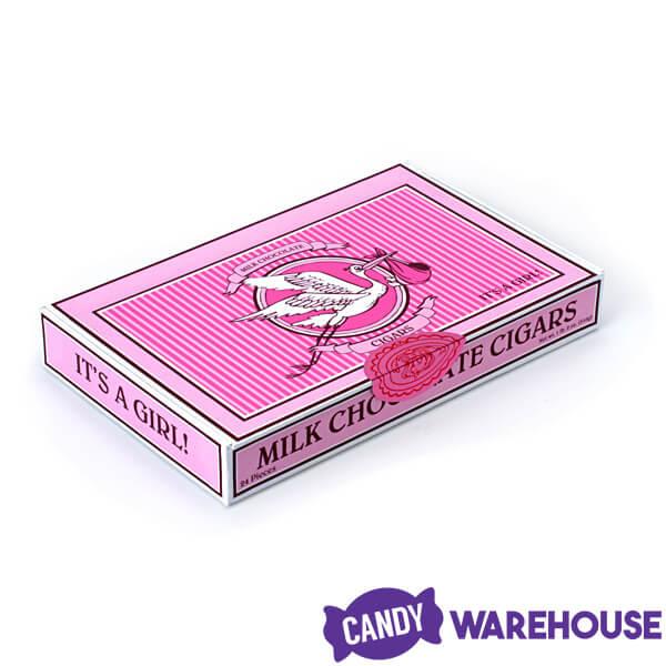 Madelaine Foiled Milk Chocolate Cigars - Girl: 24-Piece Box - Candy Warehouse