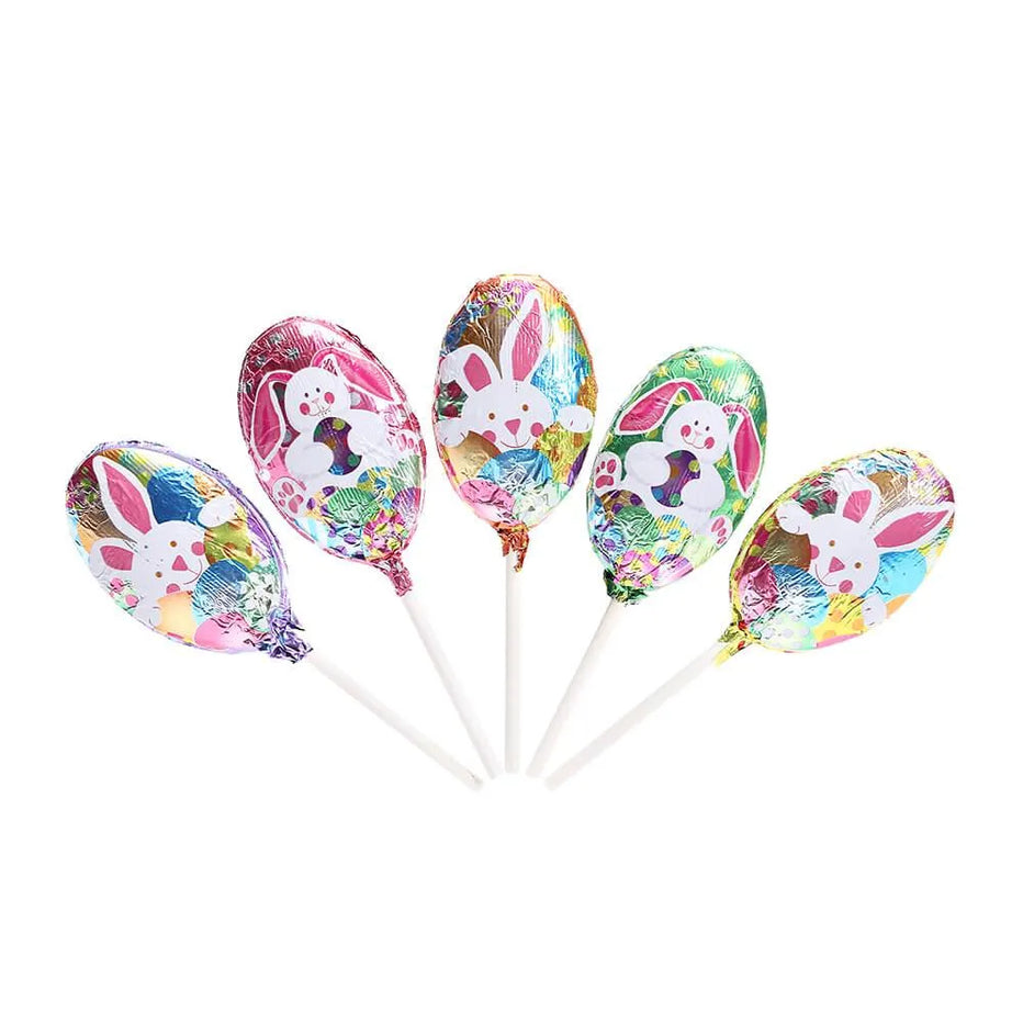 Madelaine Foiled Milk Chocolate Easter Egg Lollipops: 24-Piece Display, image size:932x932