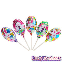 Madelaine Foiled Milk Chocolate Easter Egg Lollipops: 24-Piece Display - Candy Warehouse