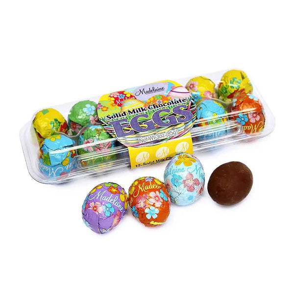 Madelaine 3 oz Milk Chocolate Foiled Eggs 12-Piece Box | Candy