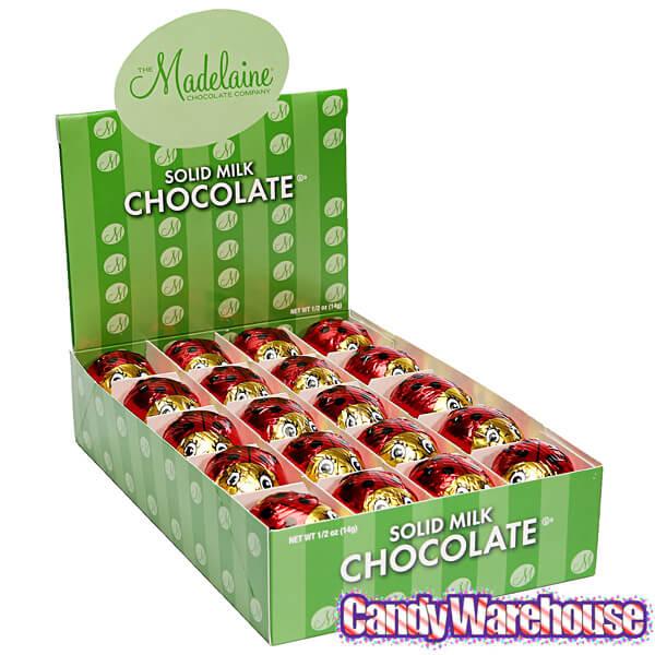 Madelaine Foiled Milk Chocolate Lady Bugs: 60-Piece Display - Candy Warehouse