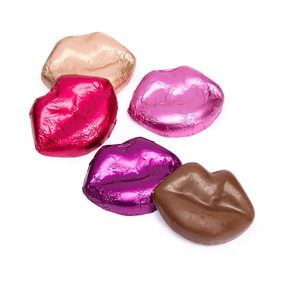 Madelaine Foiled Milk Chocolate Lips Assortment: 5LB Box - Candy Warehouse