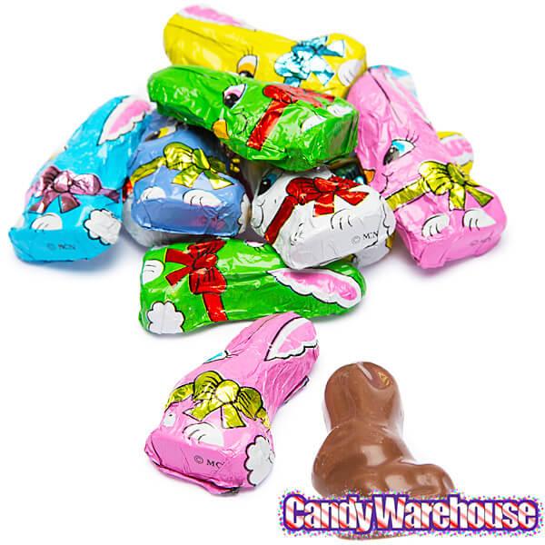 Madelaine Foiled Milk Chocolate Mini Easter Bunnies: 5LB Box - Candy Warehouse