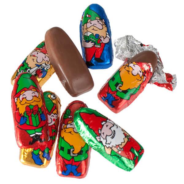 Madelaine Foiled Milk Chocolate Mini Santas & Elves Christmas Candy: 5LB Bag - Candy Warehouse