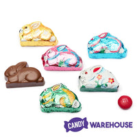 Madelaine Foiled Milk Chocolate Mini Sitting Bunnies: 5LB Box - Candy Warehouse