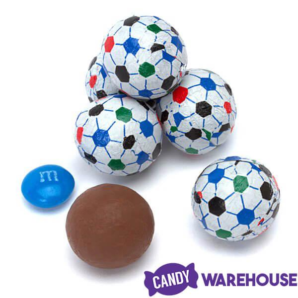Madelaine Foiled Milk Chocolate Soccer Balls: 5LB Bag - Candy Warehouse