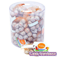 Madelaine Foiled Milk Chocolate Sports Balls 2-Ounce Mesh Bags - Baseball: 24-Piece Tub - Candy Warehouse