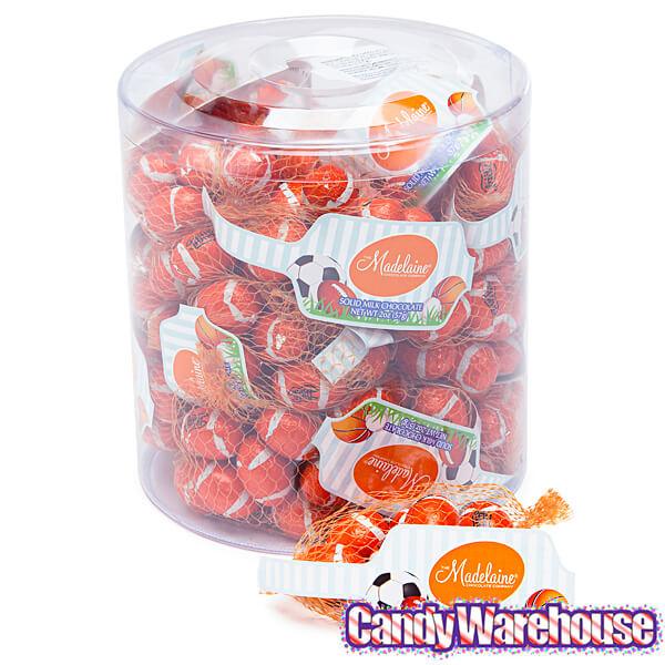 Madelaine Foiled Milk Chocolate Sports Balls 2-Ounce Mesh Bags - Golf: 24-Piece Tub - Candy Warehouse