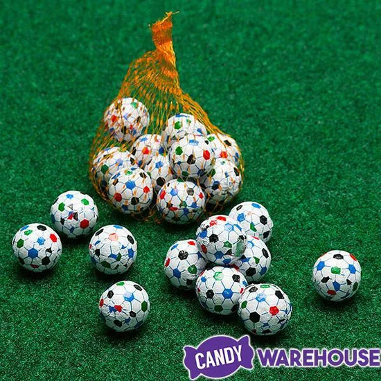Madelaine Foiled Milk Chocolate Sports Balls 2Ounce Mesh Bags Soccer