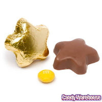 Madelaine Foiled Milk Chocolate Stars - Gold: 5LB Bag - Candy Warehouse