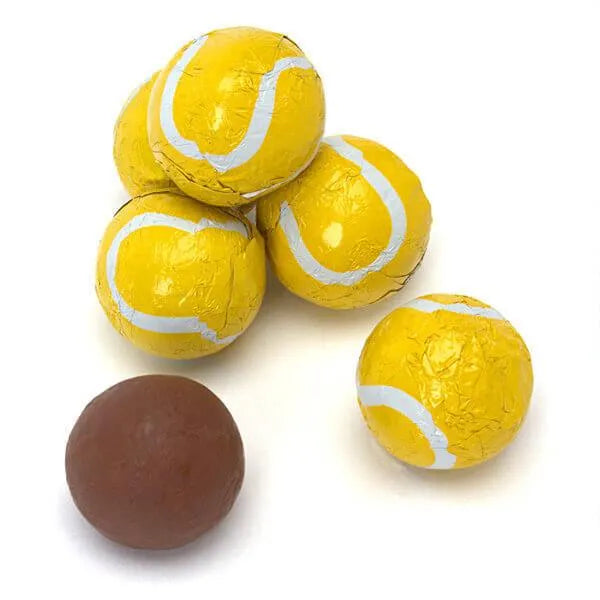Madelaine Foiled Milk Chocolate Tennis Balls 5LB Bag Candy Warehouse