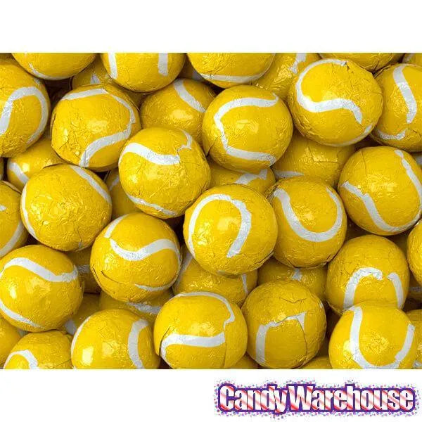 Madelaine Foiled Milk Chocolate Tennis Balls 5LB Bag Candy Warehouse