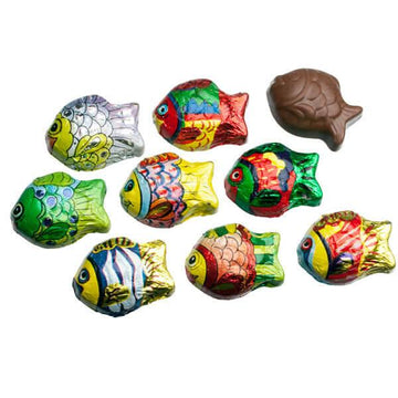 Madelaine Foiled Milk Chocolate Tropical Fish: 5LB Bag - Candy Warehouse