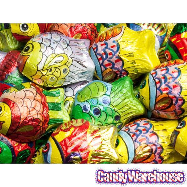 Madelaine Foiled Milk Chocolate Tropical Fish: 5LB Bag - Candy Warehouse