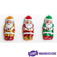 Madelaine Foiled Mini Milk Chocolate Santas: 5LB Bag - Candy Warehouse