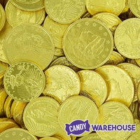 Madelaine Gold Foiled Milk Chocolate Coins 1-Ounce Mesh Bags: 48-Piece Box - Candy Warehouse