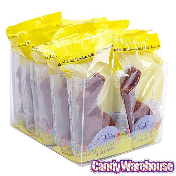 Madelaine Milk Chocolate 2.5-Ounce Easter Bunnies: 12-Piece Box - Candy Warehouse