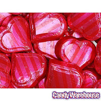 Madelaine Pink and Red Foiled Caramel Filled Chocolate Hearts: 40-Piece Tub - Candy Warehouse