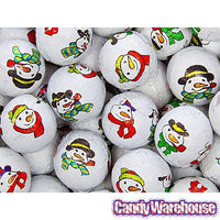 Madelaine Snowmen Foiled White Chocolate Balls: 5LB Bag - Candy Warehouse