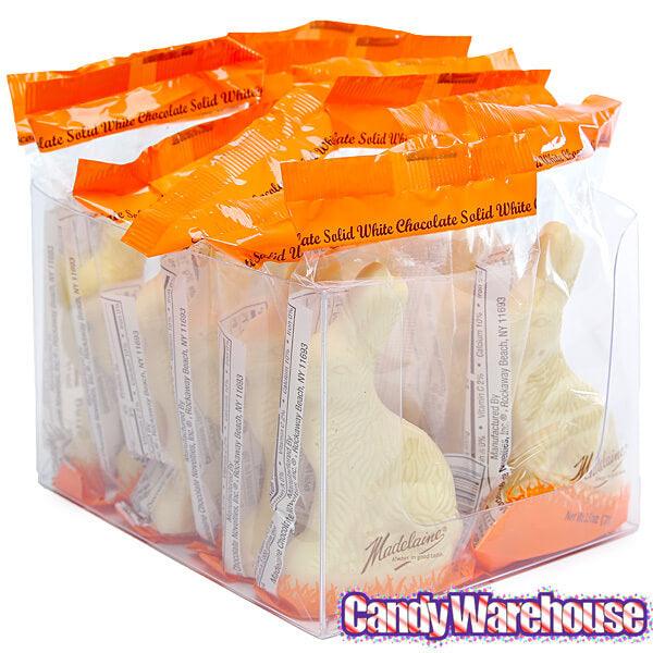 Madelaine White Chocolate 2.5-Ounce Easter Bunnies: 12-Piece Box - Candy Warehouse