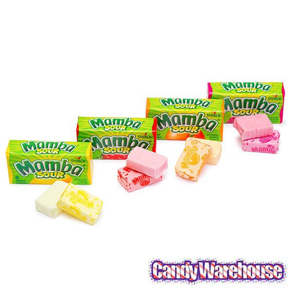 Mamba Fruit Chews Candy 6-Packs - Sour: 48-Piece Box - Candy Warehouse
