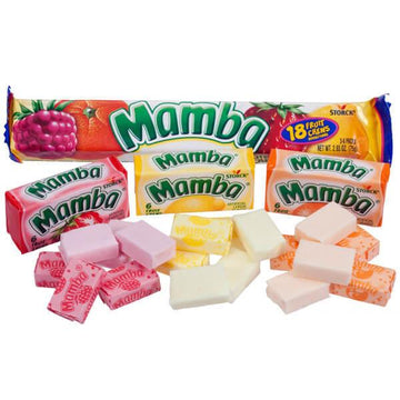 Mamba Fruit Chews Candy Bars - Original: 24-Piece Box - Candy Warehouse
