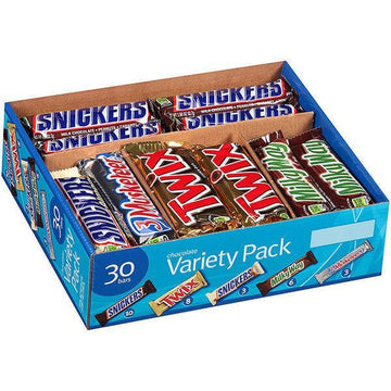 M&M-Mars Candy Bars: 30-Piece Variety Pack - Candy Warehouse