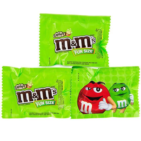 M&M's Candy Fun Size Packs - Crispy: 15-Piece Bag - Candy Warehouse