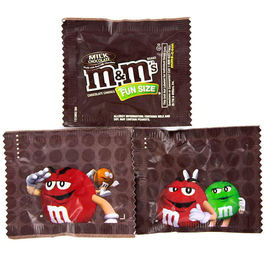 4) Bags Of Milk Chocolate M&M's Candies Fun Size Packs
