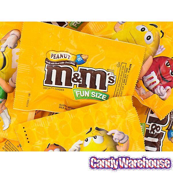 M&M's Candy Fun Size Packs - Peanut: 5LB Bag - Candy Warehouse