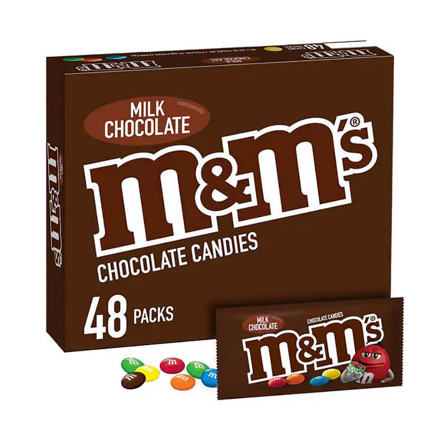 M&M's Candy Packs - Milk Chocolate: 48-Piece Box - Candy Warehouse