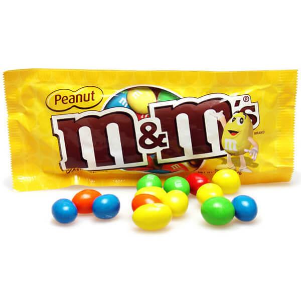 M&M's Candy Packs - Peanut: 48-Piece Box - Candy Warehouse