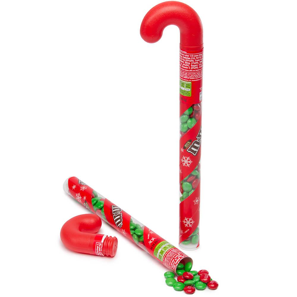 M&M's Filled Holiday Candy Cane - Candy Warehouse
