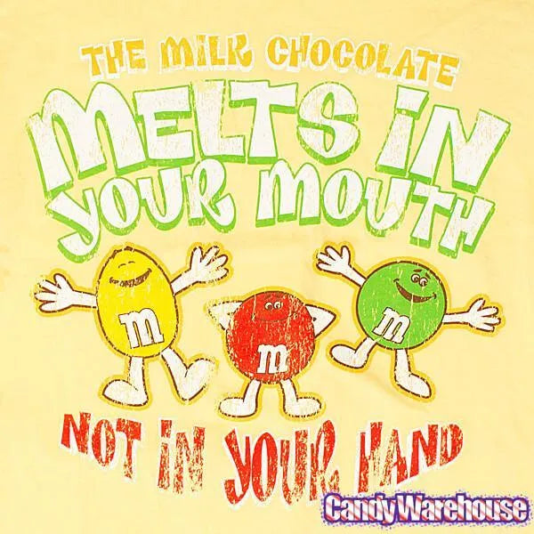 M&M's Melts in Your Mouth Distressed TShirt Youth XLarge Candy