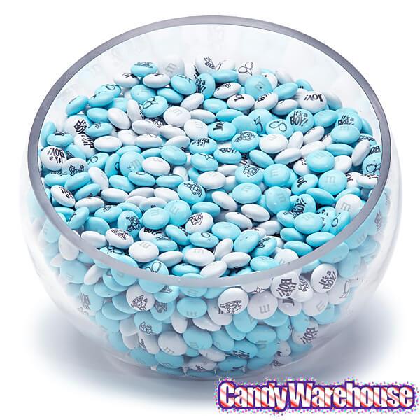 M&M's Milk Chocolate Candy - Baby Boy: 2LB Bag - Candy Warehouse