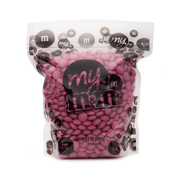 M&M's Milk Chocolate Candy - Dark Pink: 2LB Bag - Candy Warehouse