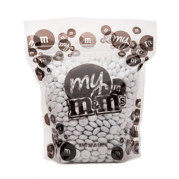 M&M's Milk Chocolate Candy - White: 2LB Bag - Candy Warehouse