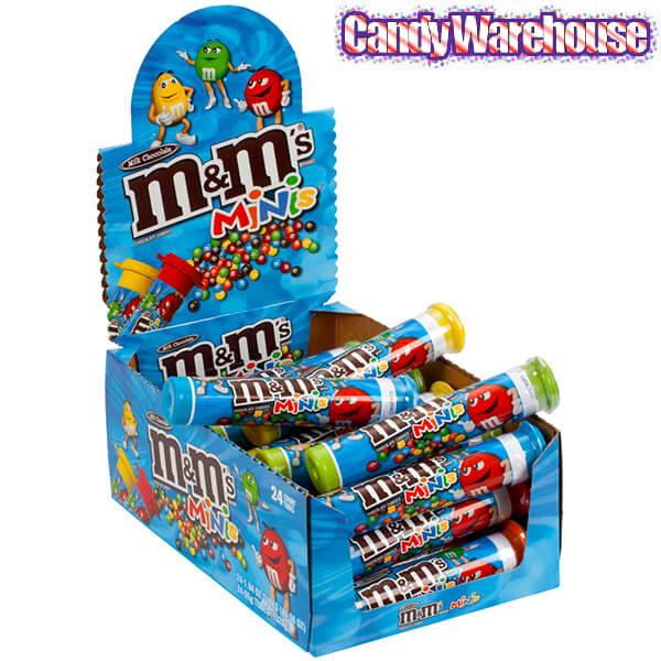 M&M's Minis Candy Mega Tubes: 24-Piece Box - Candy Warehouse
