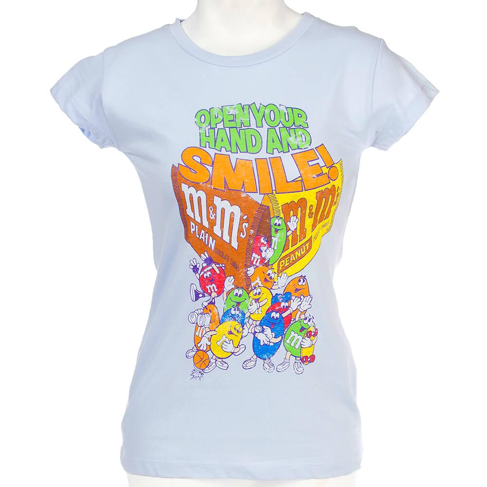 M&M's Open Your Hand and Smile Distressed T-Shirt - Youth - Small - Candy Warehouse