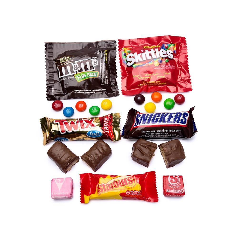 M&M's - Snickers - Skittles - Starburst - Twix - Fun Size Candy Assortment: 160-Piece Bag - Candy Warehouse