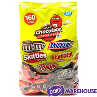 M&M's - Snickers - Skittles - Starburst - Twix - Fun Size Candy Assortment: 160-Piece Bag - Candy Warehouse