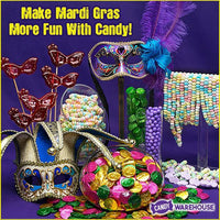 Mardi Gras Candy Bracelets: 12-Piece Box - Candy Warehouse