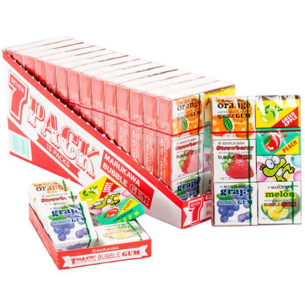 Marukawa Gum 7-Flavor Assortment Packs: 15-Piece Box - Candy Warehouse