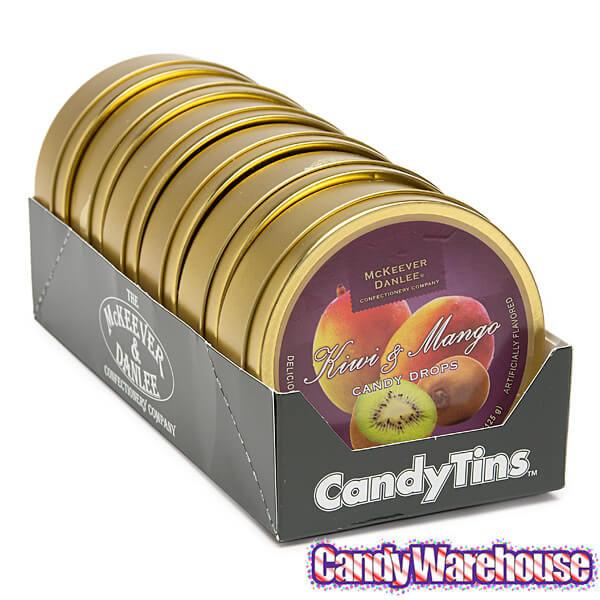 McKeever & Danlee Bon Bons Candy Tins - Mango & Kiwi: 6-Piece Box - Candy Warehouse