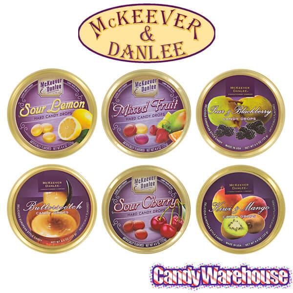 McKeever & Danlee Bon Bons Candy Tins - Pear & Blackberry: 6-Piece Box - Candy Warehouse